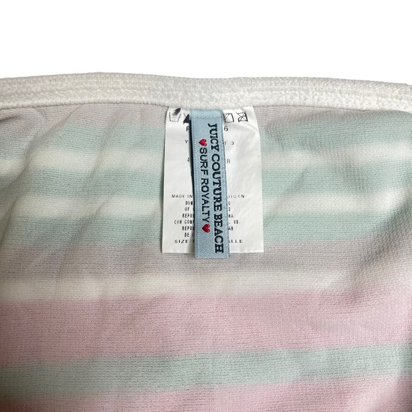 new OG Juicy ❤︎ 3PC Terry Swim Set ❤︎ Tank Bikini + Skirt ❤︎ Pink Green Stripe - Picture 8 of 16